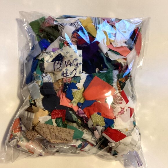 Bag of Fabric Scraps For Crumb Quilting or Animal Stuffing Sewing Projects Craft - Picture 1 of 2
